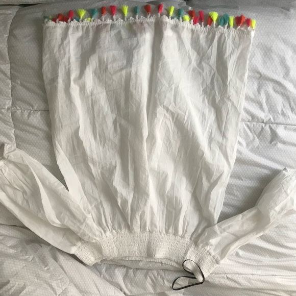 small off the shoulder  F21 dress with tassels - Picture 2 of 3